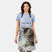 Katze Schürze (Getragen)