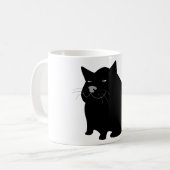 Katze, schwarz, groß, fett kaffeetasse (Vorderseite Links)