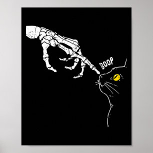 Katze Schwarze Liebhaberin Skelett Hand Boop Lusti Poster