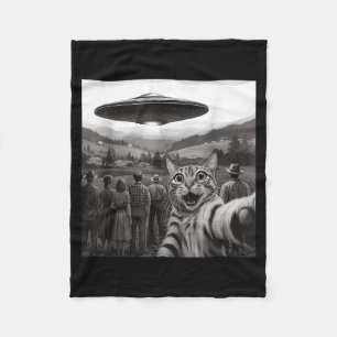 Katze Selfie Leute beobachten einen Alien Lustige  Fleecedecke