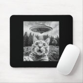 Katze Selfie mit Alien Ufo Funny Cat Frauen Mousepad (Mit Mouse)