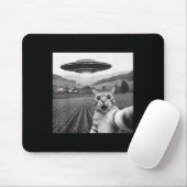 Katze Selfie mit Alien Ufo Funny Cat Geschenke für Mousepad (Mit Mouse)