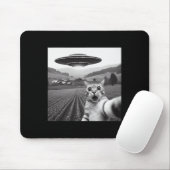 Katze Selfie mit Alien Ufo Funny Cat Geschenke für Mousepad (Mit Mouse)