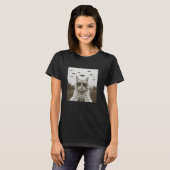 Katze Selfie mit Alien UFO Funny Cat T-Shirt (Vorne ganz)