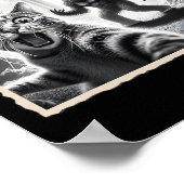 Katze Selfie mit Bigfoot und Ufo Funny Sasquatch C Poster (Ecke)