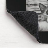 Katze Selfie mit Loch Ness Monster Funny Cats Men  Mousepad (Ecke)