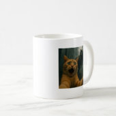 Katze Selfie mit T-Rex Dinosaur Comedy Animal Kaffeetasse (VorderseiteRechts)