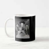 Katze Selfie mit Ufos Kaffeetasse (Links)