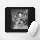 Katze Selfie mit Ufos Mousepad (Mit Mouse)