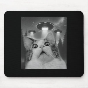 Katze Selfie mit Ufos Mousepad