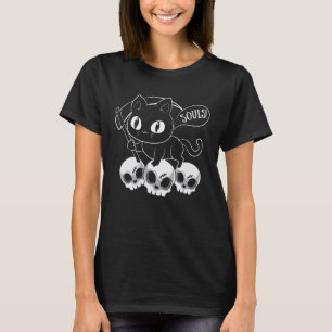 Katze Sensenmann Und Totenköpfe Katze Hat Deine Se T-Shirt