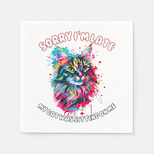 Katze Serviette (Vorderseite)