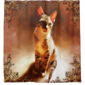 Katze setzen duschvorhang (Vorderseite)