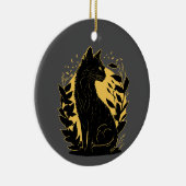 Katze setzen keramik ornament (Rechts)