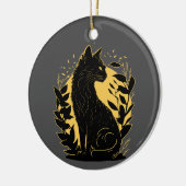 Katze setzen keramik ornament (Links)