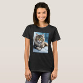 Katze setzen T-Shirt (Vorne ganz)
