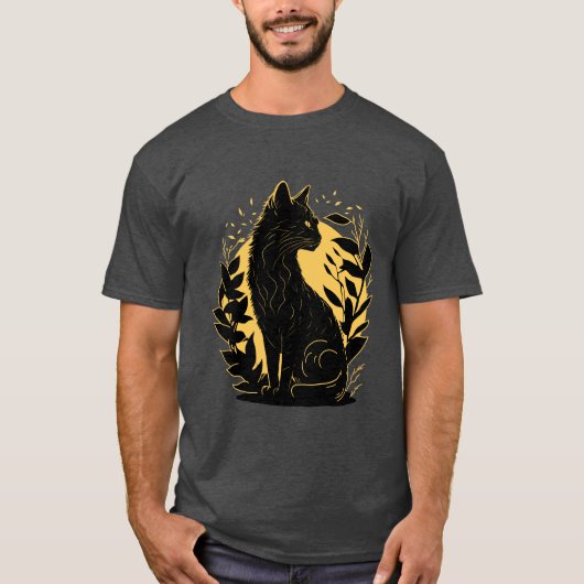 Katze setzen T-Shirt (Vorderseite)