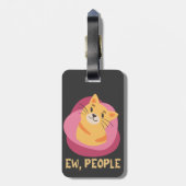 Katze Shirt, Schwarzkatze, Katzenliebhaber T - Shi Gepäckanhänger (Rückseite vertikal)