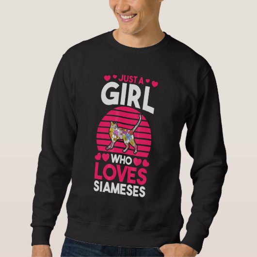 Katze Siamese 1 Sweatshirt (Vorderseite)