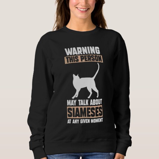 Katze Siamese 3 Sweatshirt (Vorderseite)