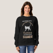 Katze Siamese 5 Sweatshirt (Vorne ganz)