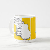 Katze sieht Darts im Fernsehen. Dart Player Kaffeetasse (Vorderseite Links)