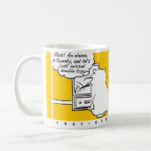 Katze sieht Darts im Fernsehen. Dart Player Kaffeetasse (Links)