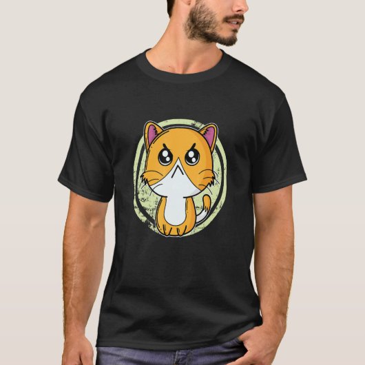 Katze sieht düster aus T-Shirt (Vorderseite)