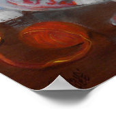 Katze sieht eine Meerjungfrau in einer Fischschüss Poster (Ecke)