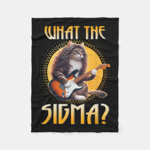 Katze Sigma-Shirt Lustiges Sigma-Brainrot-Meme Riz Fleecedecke
