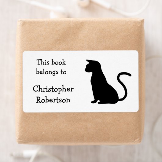 Katze Silhouette Buchungsplatte (Insitu)