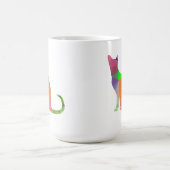Katze Silhouette Low Poly Kaffeetasse (Mittel)