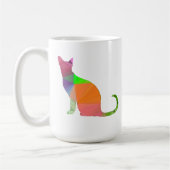 Katze Silhouette Low Poly Kaffeetasse (Links)