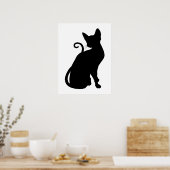 Katze Silhouette Poster (Küche)