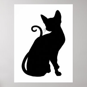 Katze Silhouette Poster