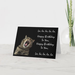 Katze singt Grußkarte zum Geburtstag Karte
