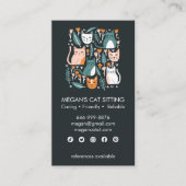 Katze Sitter Niedlich farbige Kätzchen Katzen Tier Visitenkarte (Vorderseite)