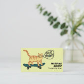 Katze Sitter Niedlicher Karo Meowt Kätzchen Katzen Visitenkarte (Stehend Vorderseite)