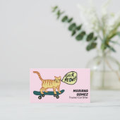 Katze Sitter Niedlicher Karo Meowt Kätzchen Katzen Visitenkarte (Stehend Vorderseite)