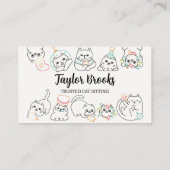 Katze Sitting Cattery Visitenkarte (Rückseite)