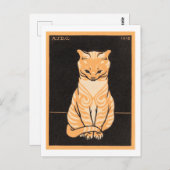 Katze sitzend Julie de Graag Postkarte (Vorne/Hinten)