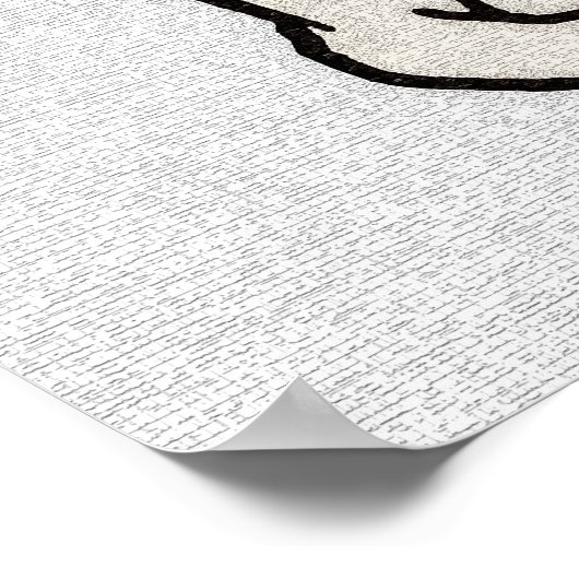 Katze sitzend von Julie de Graag Poster (Ecke)