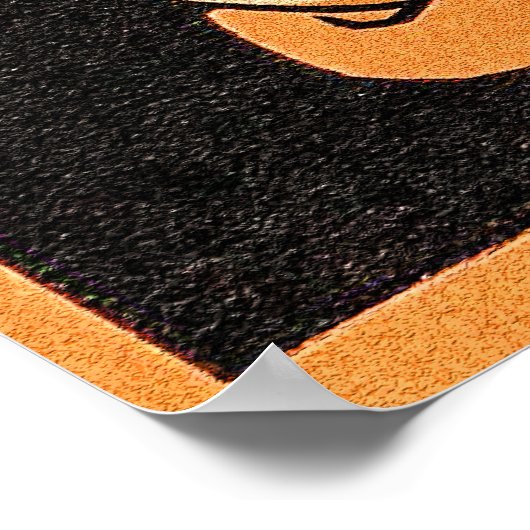 Katze sitzend von Julie de Graag Poster (Ecke)