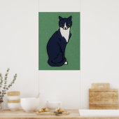 Katze sitzend von Julie de Graag Poster (Küche)