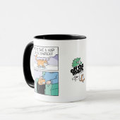 Katze sitzt auf Zweisitzer (Schoß) Tasse (Vorderseite Links)