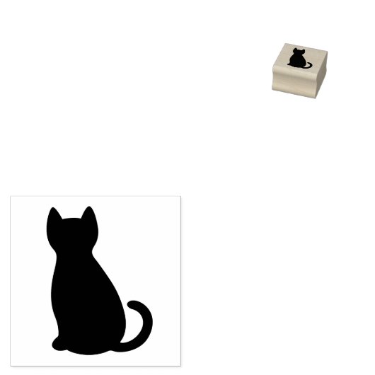 Katze sitzt die Briefmarke aus Gummi Gummistempel (Stempel)