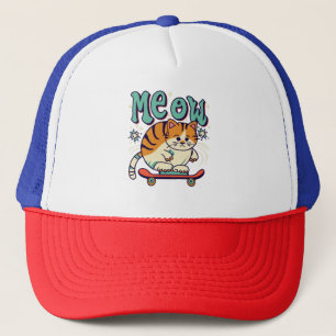 Katze Skating Meow Truckerkappe