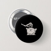 Katze Skeleton Hand Lazy Halloween Kostüm Cooler K Button (Vorne & Hinten)