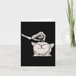 Katze Skeleton Hand Lazy Halloween Kostüm Cooler K Karte