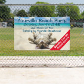 Katze Sonnenbaden am Strand Banner (Insitu)